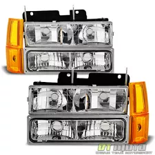 1994-1998 GMC Sierra C/K Pickup Suburban Yukon Headlights+Bumper+Corne Lights