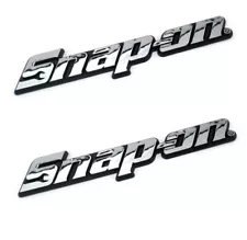 2PCs SNAP-ON TOOL BOX LOGO EMBLEM Chrome Silver Badge Decal 8" INCH LONG - NEW