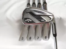 Used Callaway Mavrik Pro Iron Set 5-9 Project X 6.0 Stiff Flex Steel Shaft