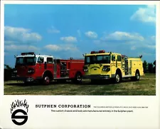 Original Sutphen Corp. Firefighting Apparatus Photo Fire Trucks Defiance OH