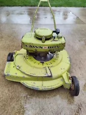 Vintage Runs Lawn Boy Brick Top Mower 7001 Lawnboy OMC