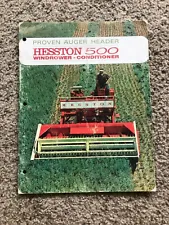 1963 Hesston 500 windrower conditioner for farm use sales literature.