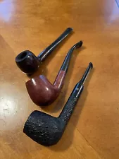 NOS ESTATE PIPES LOT OF 3 REAL BRIAR BILLIARD 1 DAMAGED