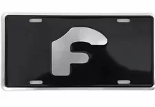 Forgiato Front License Plate Black F Logo Rims / Wheels Brand 100 % Authentic