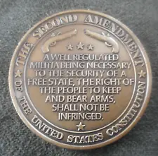 2nd Amendment Challenge Coin 1.5" DIA USMC - At Cost Fight the Tide - U.S. Sale