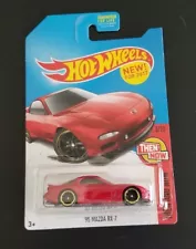 New For 2017 Hot Wheels 3/10 Red '95 Mazda RX-7 Then and Now K-Mart Exclusive