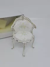 Rare Bespaq French Handpainted Padded Corner Chair Dollhouse Miniature 1:12