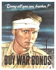 Buy war bonds world war propaganda poster art poster for sale