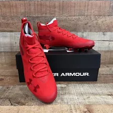 Under Armour Spotlight Suede MC Red Football Cleats Men's Size 9 (3022816-600)