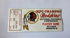 NFC Championship Washington Redskins NFL Football Playoff Game RFK Ticket A6