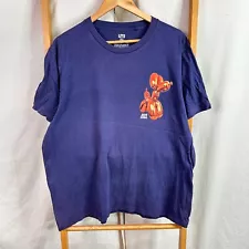 Uniqlo x Jeff Koons Shirt Mens Extra Large Balloon Dog Blue Short Sleeve