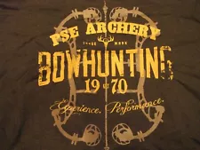 NEW PSE ARCHERY BOW T-SHIRT BROWN SIZE LARGE RETAIL $20.00 SALE $10.00