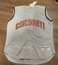 RUSSELL ATHLETIC Cincinnati Reds AUTHENTIC Jersey SLEEVELESS Vest Size 52 NWT