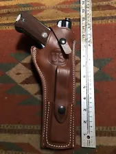 Ruger Mark MK I II III IV 22Auto Leather Holster w Mag Pouch 6.88" Used US Stamp