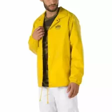 Vans Torrey Coaches Jacket Yellow Men's Multiple Sizes New with Tags VN0002MUD2P