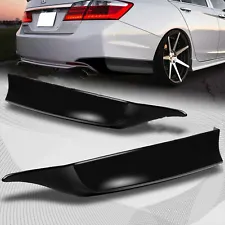 HECASA For 2013-15 Honda Accord 4-DR HFP-Style Black Rear Bumper Spoiler Lip 2pc