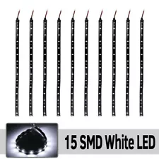 8x White 15LED 30cm Car Auto Grill Flexible Waterproof Strip Light SMD 12V Sales (For: Willys)