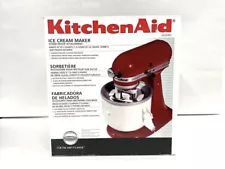 Kitchenaid Ice Cream Maker Attachment For Stand Mixer 2 Quart Bowl KICA