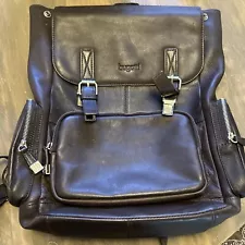 Bugatti Backpack for 15.6 Laptop Brown Top Grain Leather