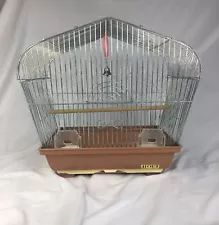 HOEI Bird Cage Pet Wire Metal & Plastic Pull Out Tray with Feeders Perch