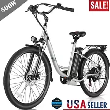 Electric Cruiser Bike 500W Ebike 20MPH for Adults, 48V City Commuter E-Bike SALE