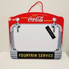 Coca Cola Fountain Service Tin Magnetic Whiteboard Wipe Off Dry Erase Memo Board