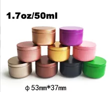 12pack Candle Tins 50ml DIY Candle Making Empty Round Storage Tea Container Jars