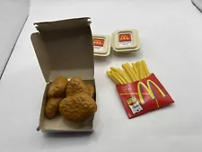 McDonald’s Plastic Chicken Nuggets BBQ Sauce Sweet & Sour PLAY FOOD. As Is.