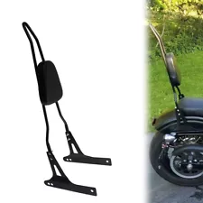 Black Passenger Backrest Sissy Bar For Harley Dyna Low Rider Street Bob 06-2017