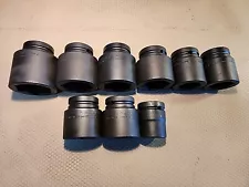 Snap-on 9 pc. 3/4 drive impact socket set 1-3/4 to 1-7/16 Jumbo heavy duty SAE