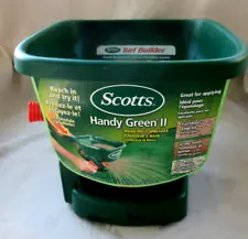 SCOTTS HANDY GREEN II HAND HELD SPREADER FOR SEED, FERTILIZER, ICE SALT