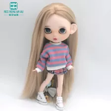 Nude Blythe Doll from Factory 12'' Jointed Body Matte Customized Face Hair Skin