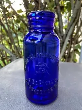 Chemical Industrial Co - R. DeAngelis Provience RI - Old Cobalt Medicine Bottle