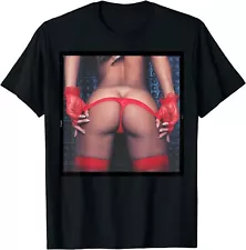 Sexy Girl Graphic Tee - Hot Model in Thong & Lingerie T-shirt Size S-5XL