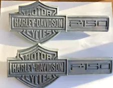 Ford Truck Harley Davidson F-150 Side Emblems Jan-Feb 2005 OEM Unpolished (2)