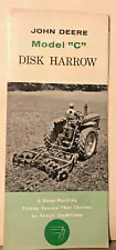 1960 JOHN DEERE MODEL C DISK HARROW SALES BROCHURE