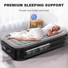 TWIN SIZE AIR MATTRESS Travel Cushion Built In Pump BRAND NEW!!