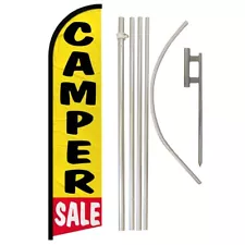 Camper Sale Full Curve Windless Swooper Flag & Pole Kit RV Dealership