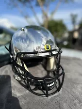 OREGON DUCKS 2020 ROSE BOWL CUSTOM RIDDELL SPEED CHROME FOOTBALL HELMET