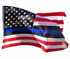 USA SELLER Thin Blue Line American Flag Police Lives Matters LEO 3x5 3ft by 5ft