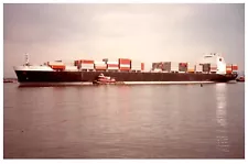 American New Jersey Container Ship Lines Photo VTG 4x6" c 1970's Tug Pilot NYC