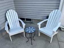 3PC Adirondack Chair with Table Set Patio Outdoor