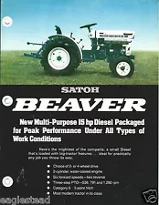 Farm Tractor Brochure - Satoh - Beaver - c1970's (F4491)