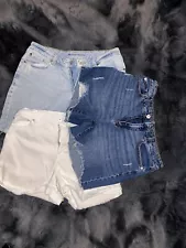 3 Pair Of Shorts For Sale Jeans , White Jeans , And Light Blue Jeans By INC