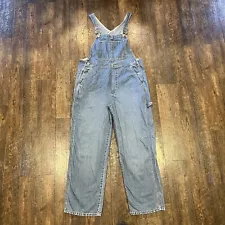 Gap Y2K Industrial Denim Bib Overalls Baggy Carpenter Country Utility Size Large