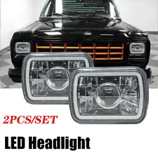 Pair 5x7" 7x6" 7 " 300W LED Headlights DRL For Dodge D150 D250 D350 Ram 50 H4 (For: Dodge D150)