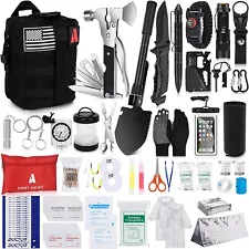 Emergency Survival Kit with Survival Gear tools first aid for backpack GO bag