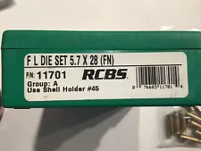 Rcbs 5.7x28 (FN) reloading dies #11701 group A, new never used