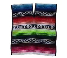 Mexican Serape Poncho for Children and Teen