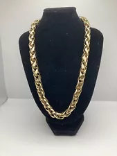 Vintage Gold Tone Heavy 10mm Franco Chain 18.5" includes clasp by TEMPO NWT